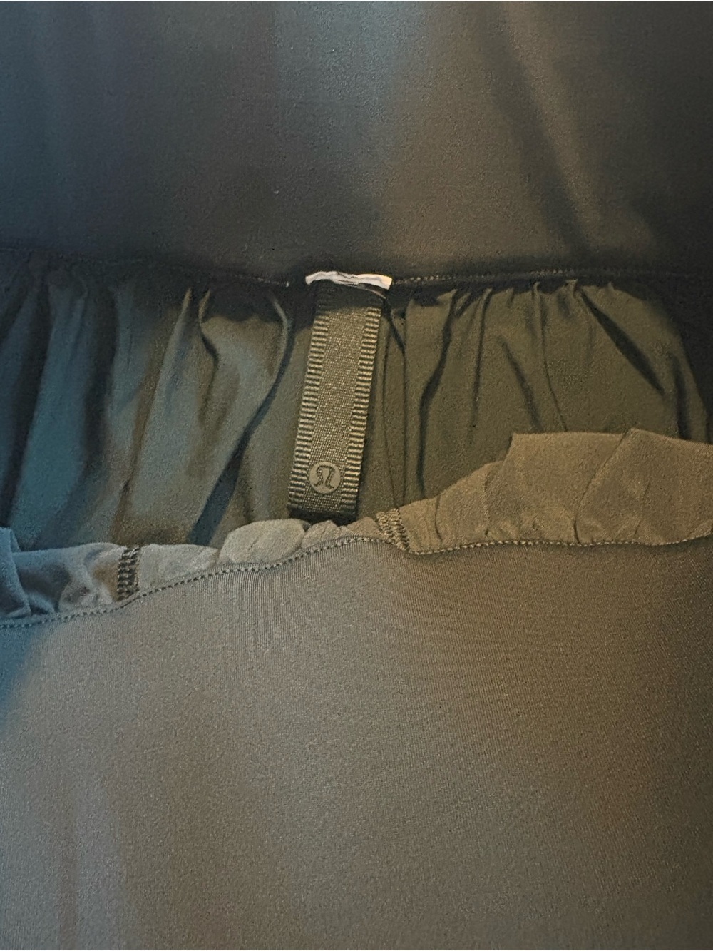 Lululemon Stretch Satin Nylon Super-High-Rise Short 5" Size Medium Green - Picture 9 of 12